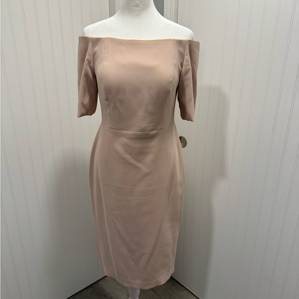 Elegant Off-Shoulder Blush Dress
